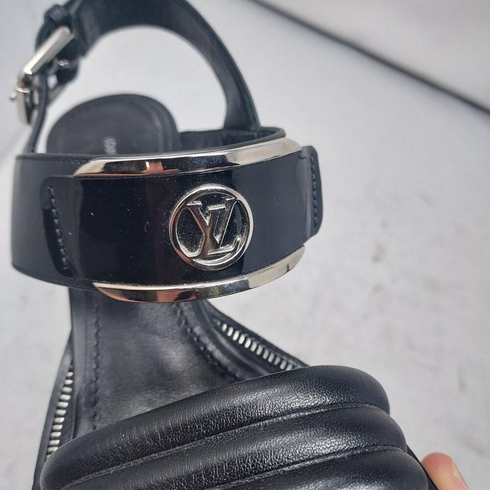 LOUIS VUITTON Black LV Star Trail Heel Sandal - Picture 5 of 12